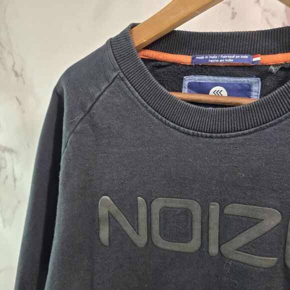 Noize Amstrdm Sweatshirt Mens Medium Black Crew Drop Shoulder Vegan Cruelty Free - Picture 2 of 10